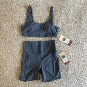 Vuori Blue Azure Biker Short Set